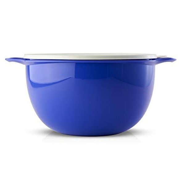 Tupperware Thatsa Mega Bowl 42 Cups in Dark Blue with White Seal Double Handles! - Picture 1 of 7